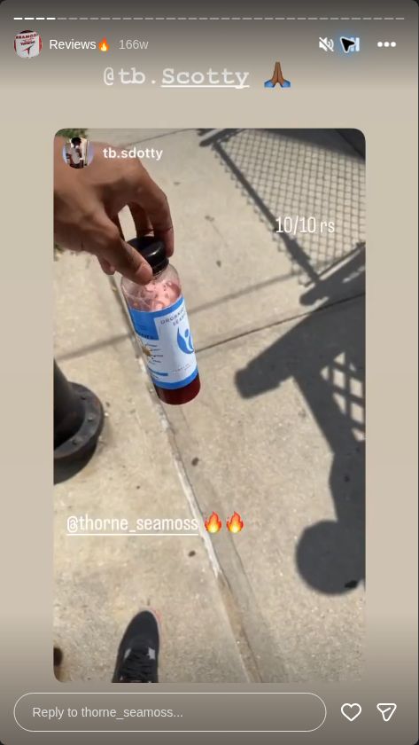 Video preview from @thorne_seamoss Instagram Reviews highlight, story 4.