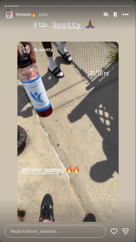 Video preview from @thorne_seamoss Instagram Reviews highlight, story 5.