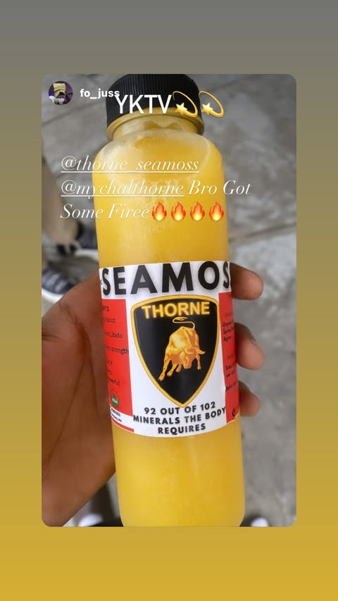 Customer story from @thorne_seamoss Instagram Reviews highlight, story 8.
