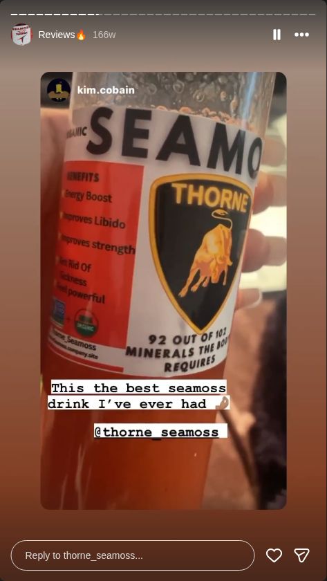 Video preview from @thorne_seamoss Instagram Reviews highlight, story 11.