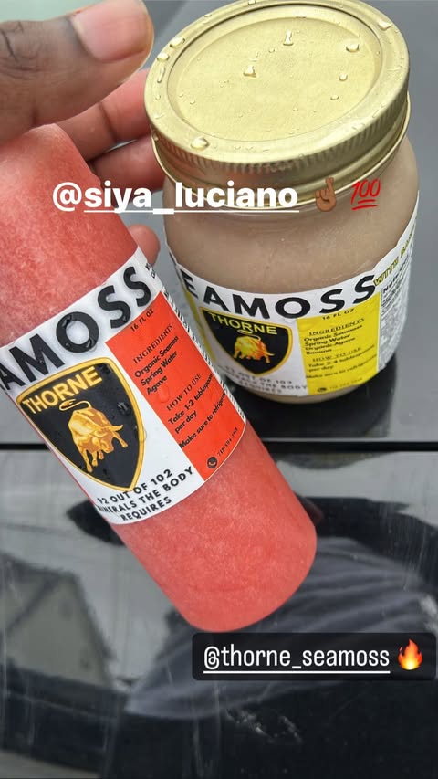 Customer story from @thorne_seamoss Instagram Reviews highlight, story 14.