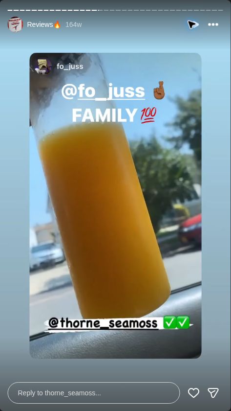 Video preview from @thorne_seamoss Instagram Reviews highlight, story 16.