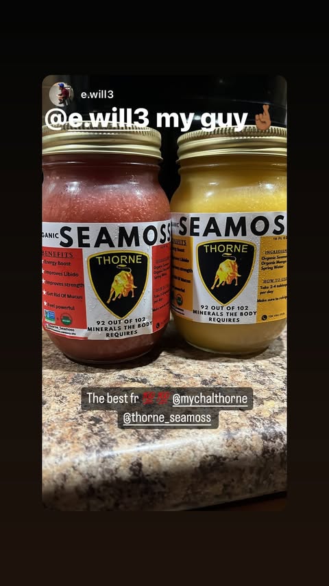 Customer story from @thorne_seamoss Instagram Reviews highlight, story 21.