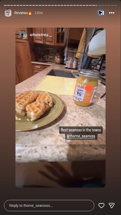 Video preview from @thorne_seamoss Instagram Reviews highlight, story 30.