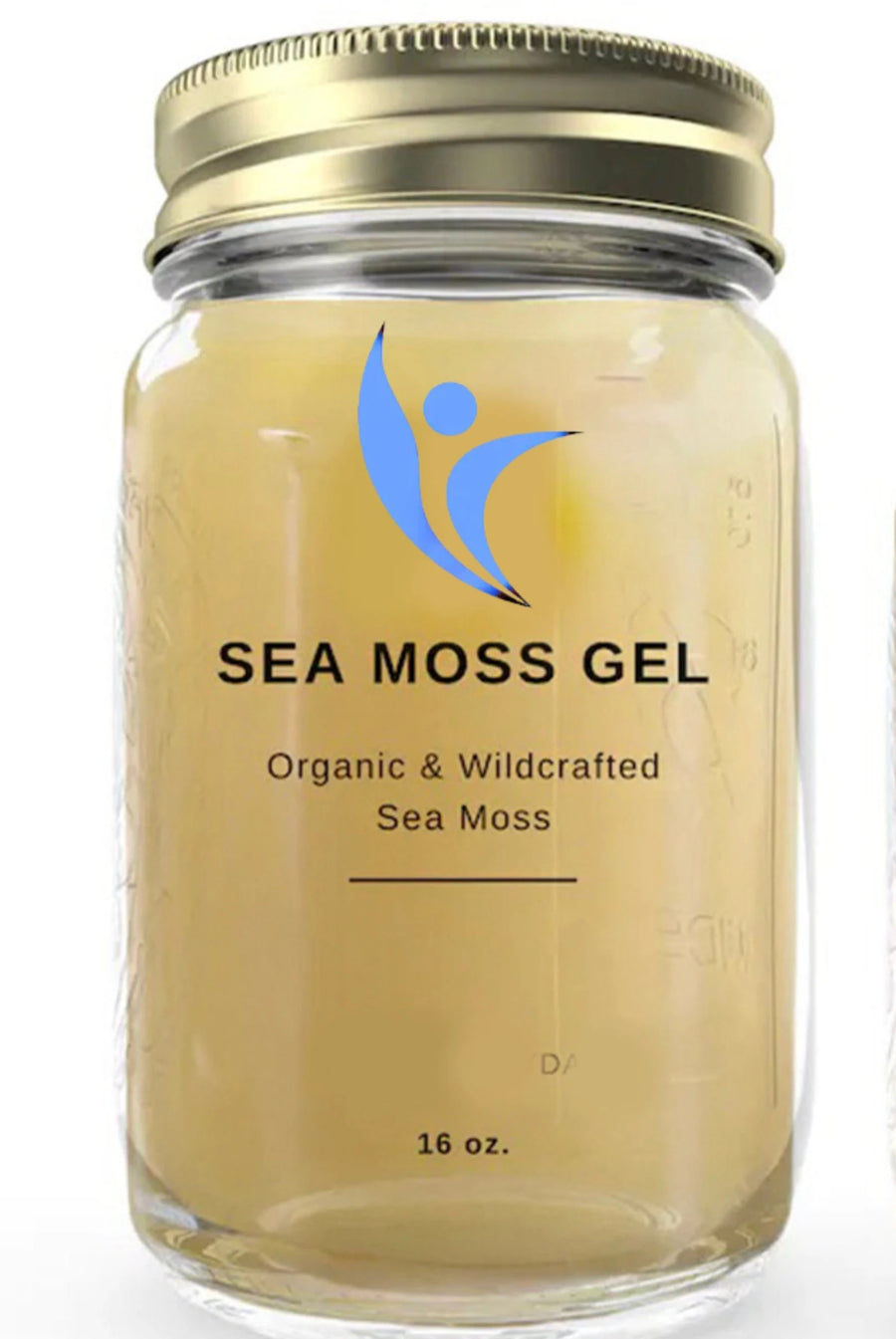 The original Thorne sea moss gel jar with gold lid and blue logo, from 2023